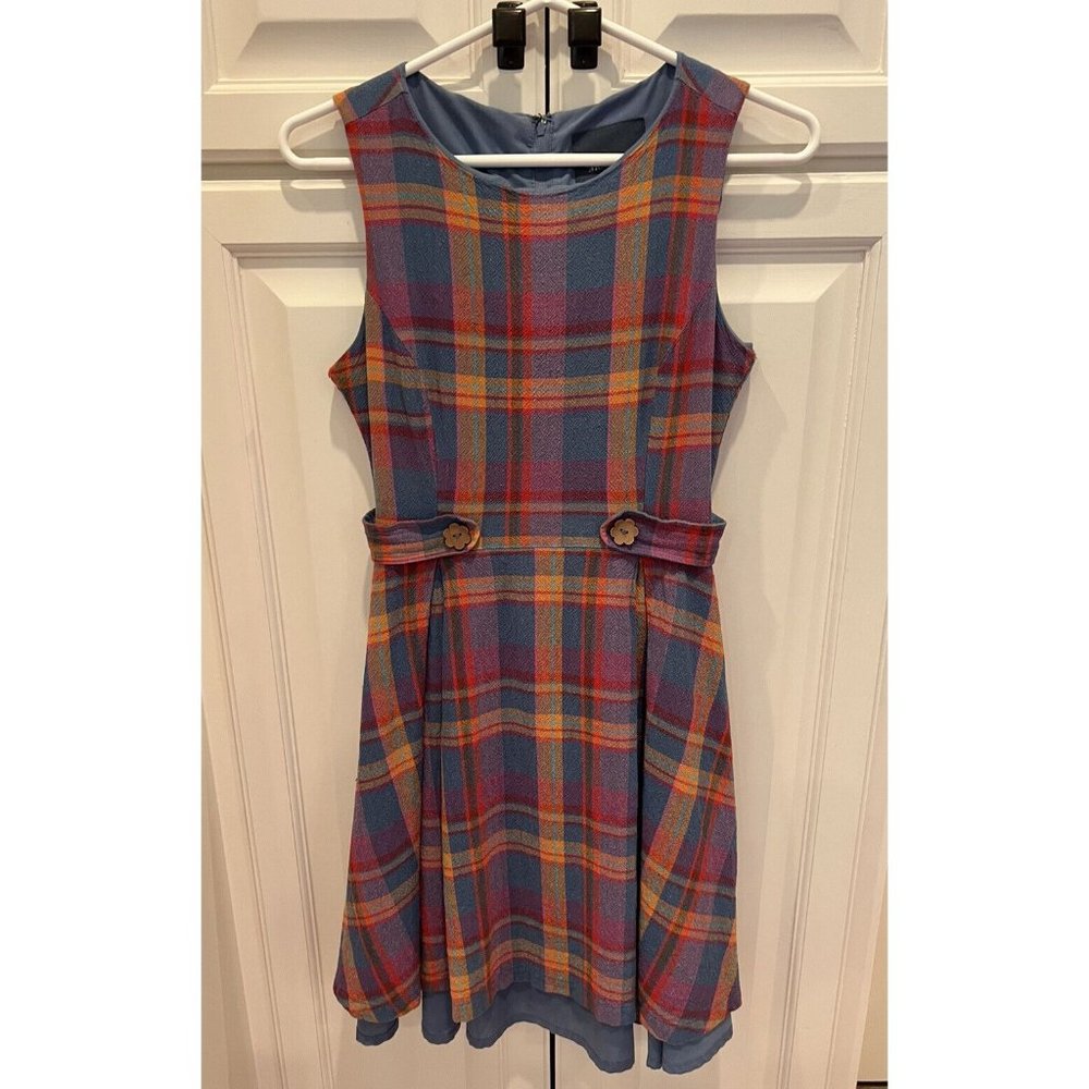 ModCloth Something Sixties Multicolor Plaid Dress Size 4